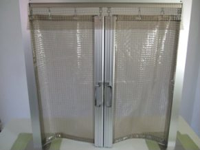 防虫グレーカーテン　取手金物仕様